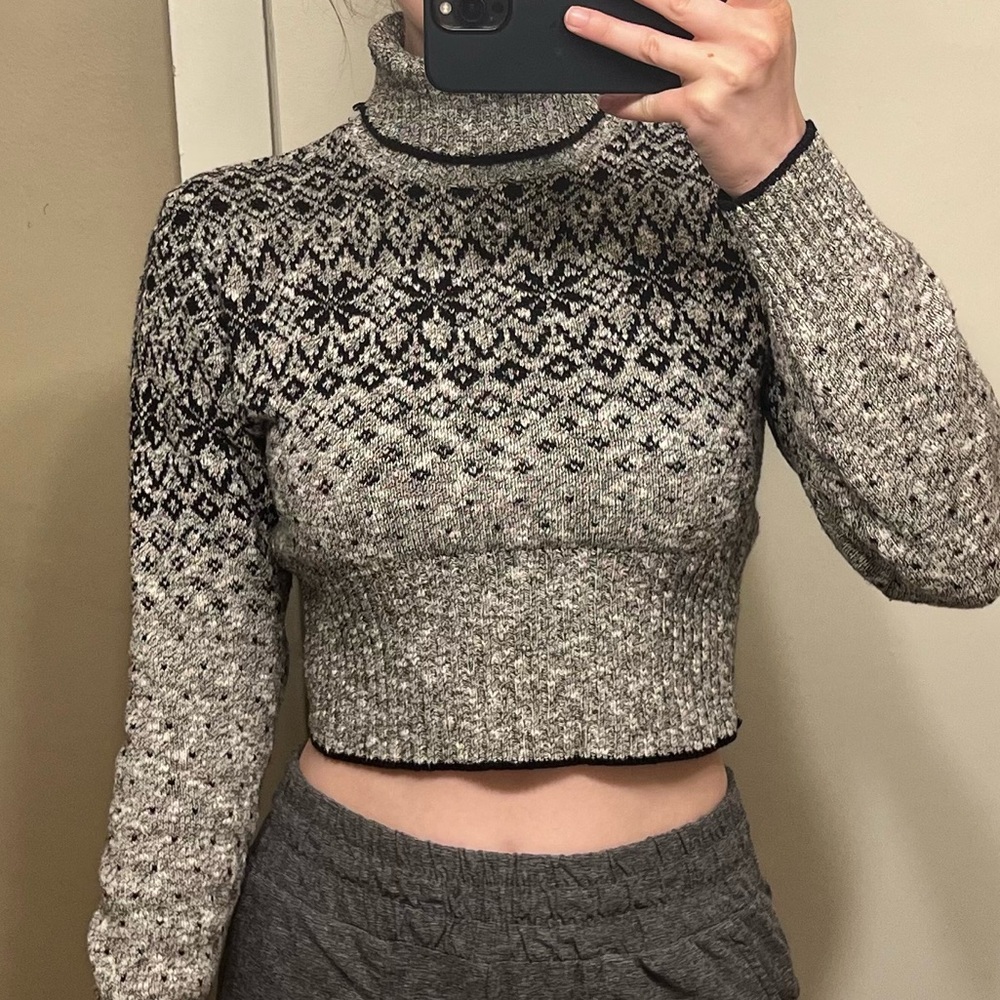 Cropped Turtleneck Sweater